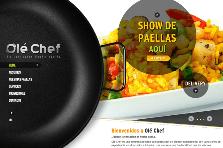 Ole Chef website preview